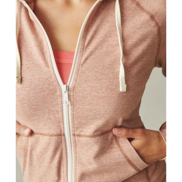 American Giant Lightweight Hoodie Womens M Canyon Clay Full Zip Sweatshirt USA - Picture 4 of 10